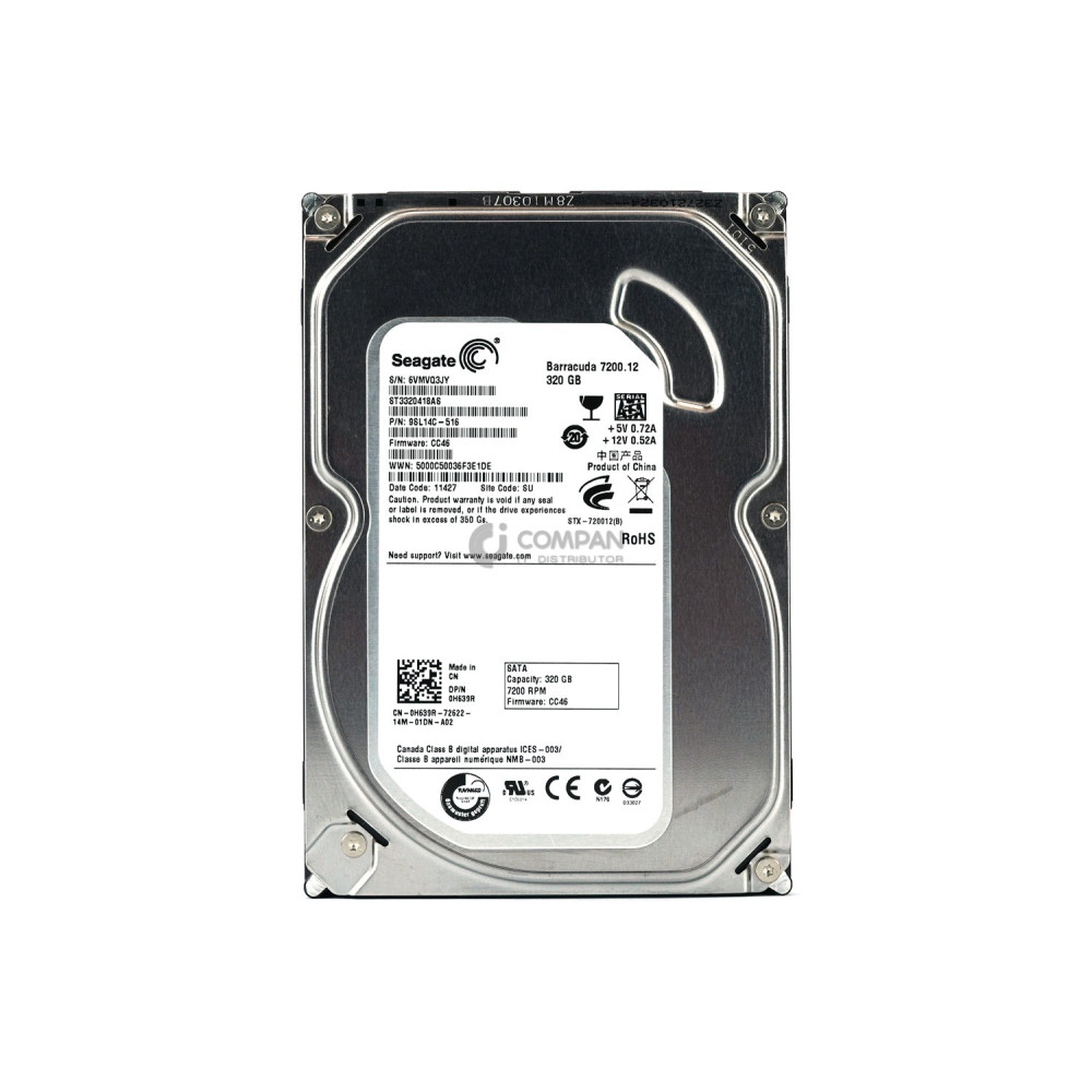 H639R DELL HDD 320GB 7.2K SATA 3.5" LFF 0H639R